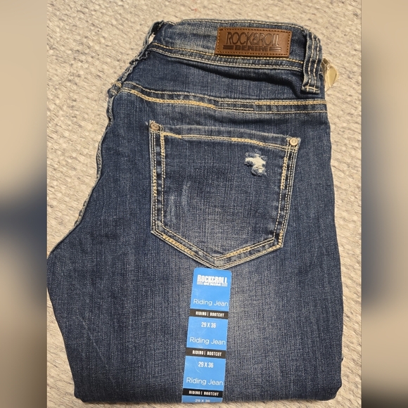 Rock & Roll Cowgirl Denim - Rock & Roll Cowgirl Riding Bootcut Jeans Denim Western Denim 29 x 36